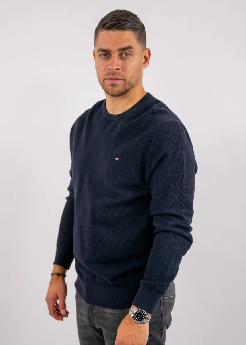 Tommy Hilfiger Essential Stucture Crew Neck 3 Tommy Hilfiger mw0mw36347 dw5 navy blue