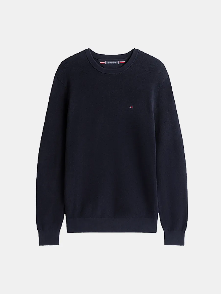 Tommy Hilfiger Essential Stucture Crew Neck 1 Tommy Hilfiger mw0mw36347 dw5 navy blue