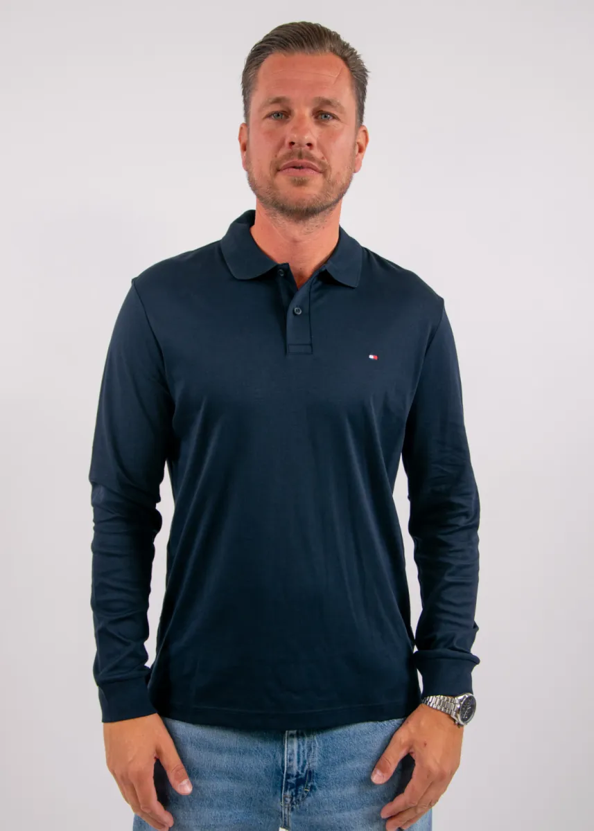 Tommy Hilfiger L/S Liquid Cotton Reg Polo 2 Tommy Hilfiger mw0mw37317 dw5 navy blue