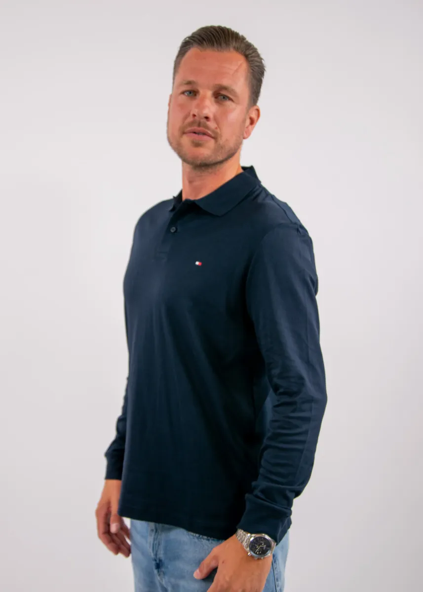 Tommy Hilfiger L/S Liquid Cotton Reg Polo 3 Tommy Hilfiger mw0mw37317 dw5 navy blue