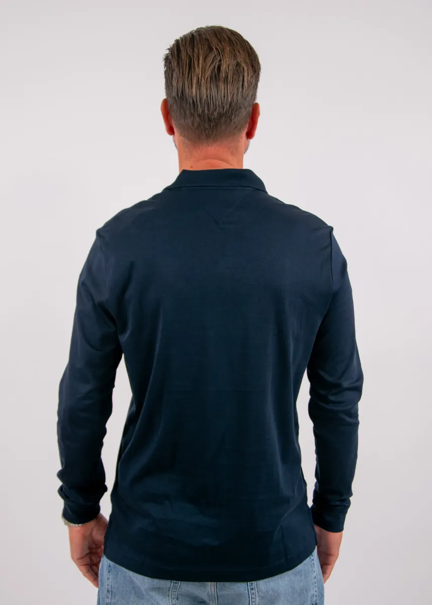 Tommy Hilfiger L/S Liquid Cotton Reg Polo 4 Tommy Hilfiger mw0mw37317 dw5 navy blue