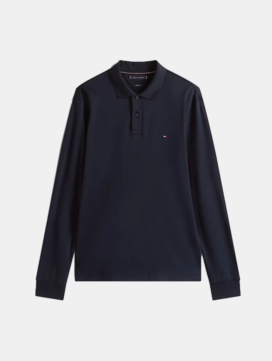 Tommy Hilfiger L/S Liquid Cotton Reg Polo 1 Tommy Hilfiger mw0mw37317 dw5 navy blue