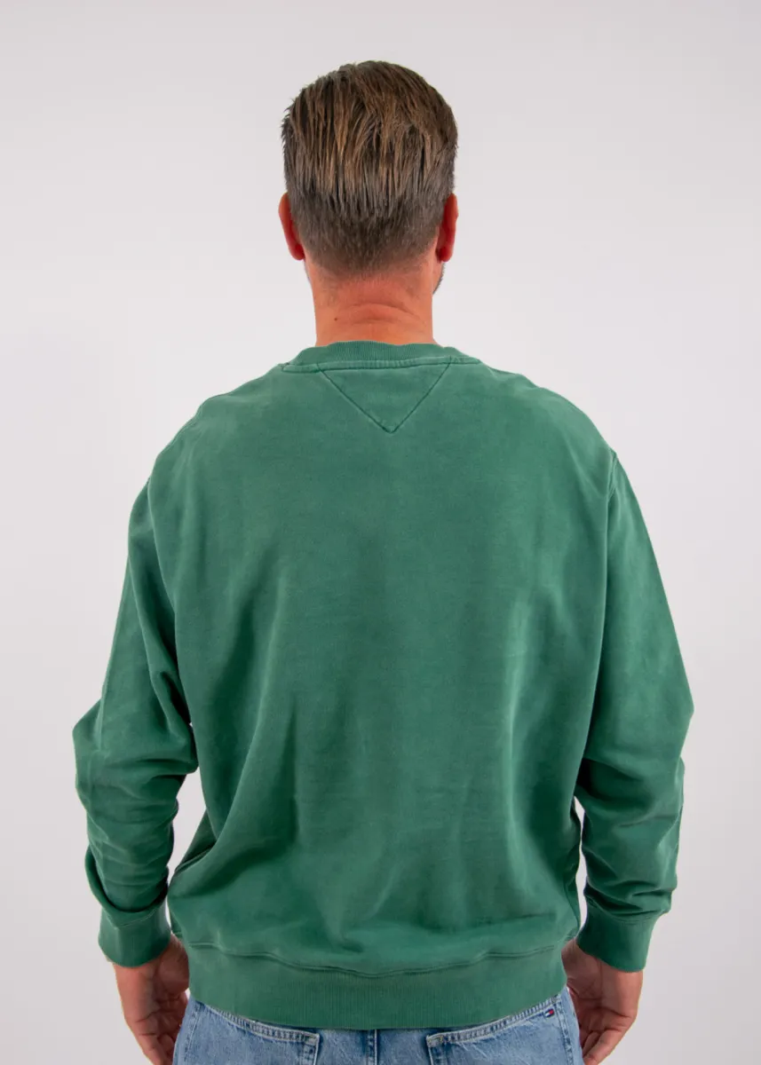 Tommy Jeans Rlx Varsity Crest Crewneck 4 Tommy Jeans dm0dm23578 mbm velvet green