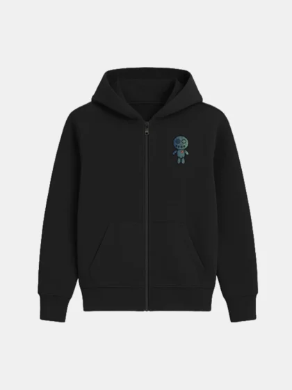 Wrong Friends hudson zipped hoodie black