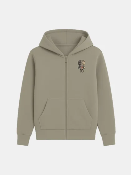 Wrong Friends hudson zipped hoodie sand