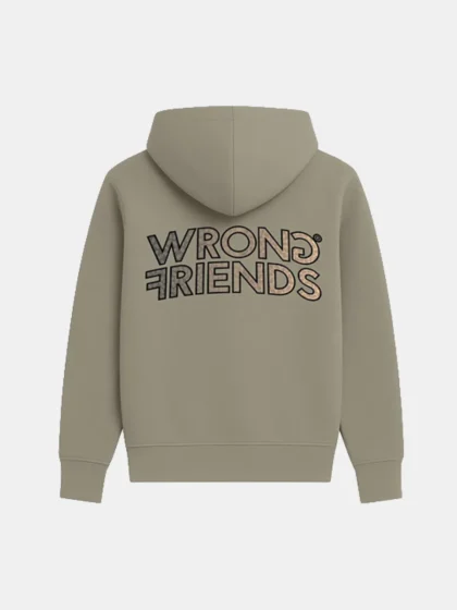 Wrong Friends hudson zipped hoodie sand