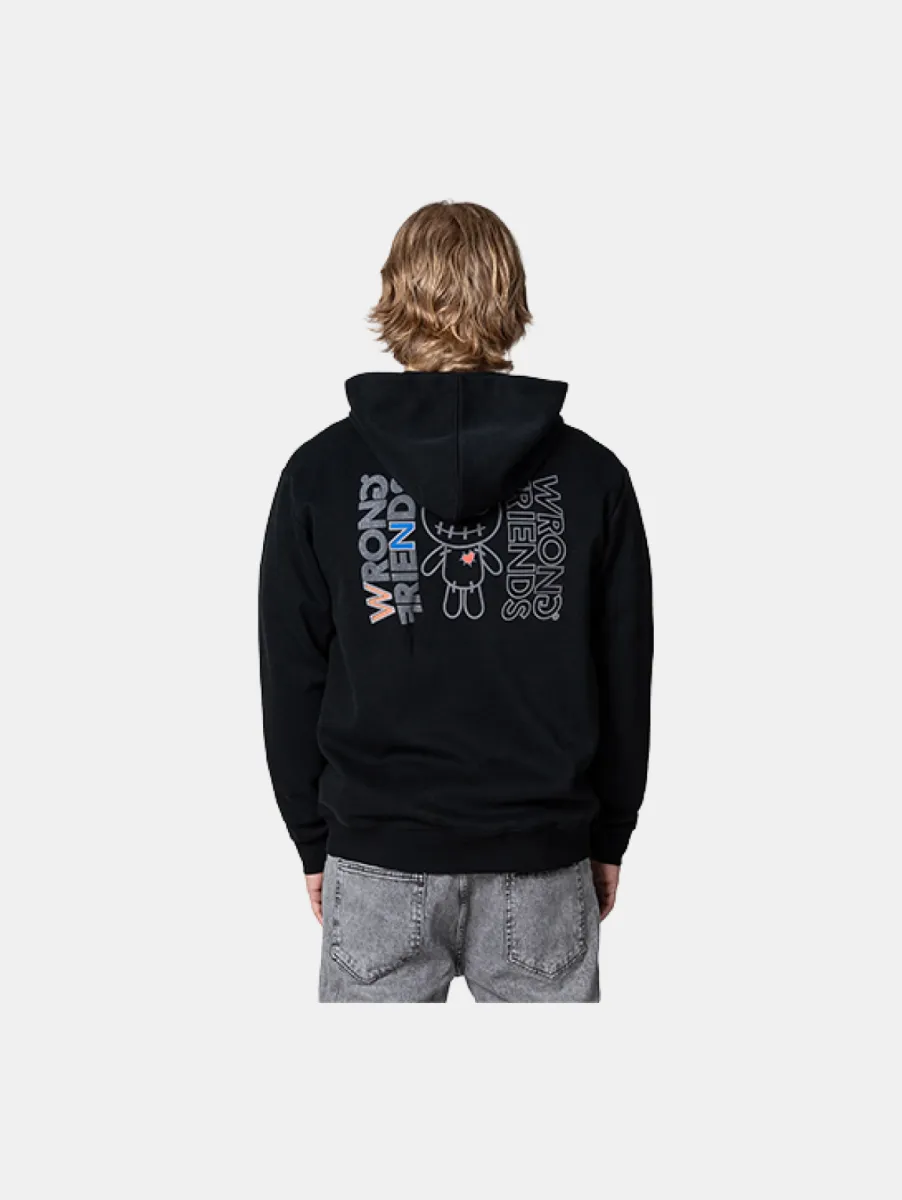 Wrong Friends Nelson Half Zip Hoodie 2 Wrong Friends nelson half zip hoodie black