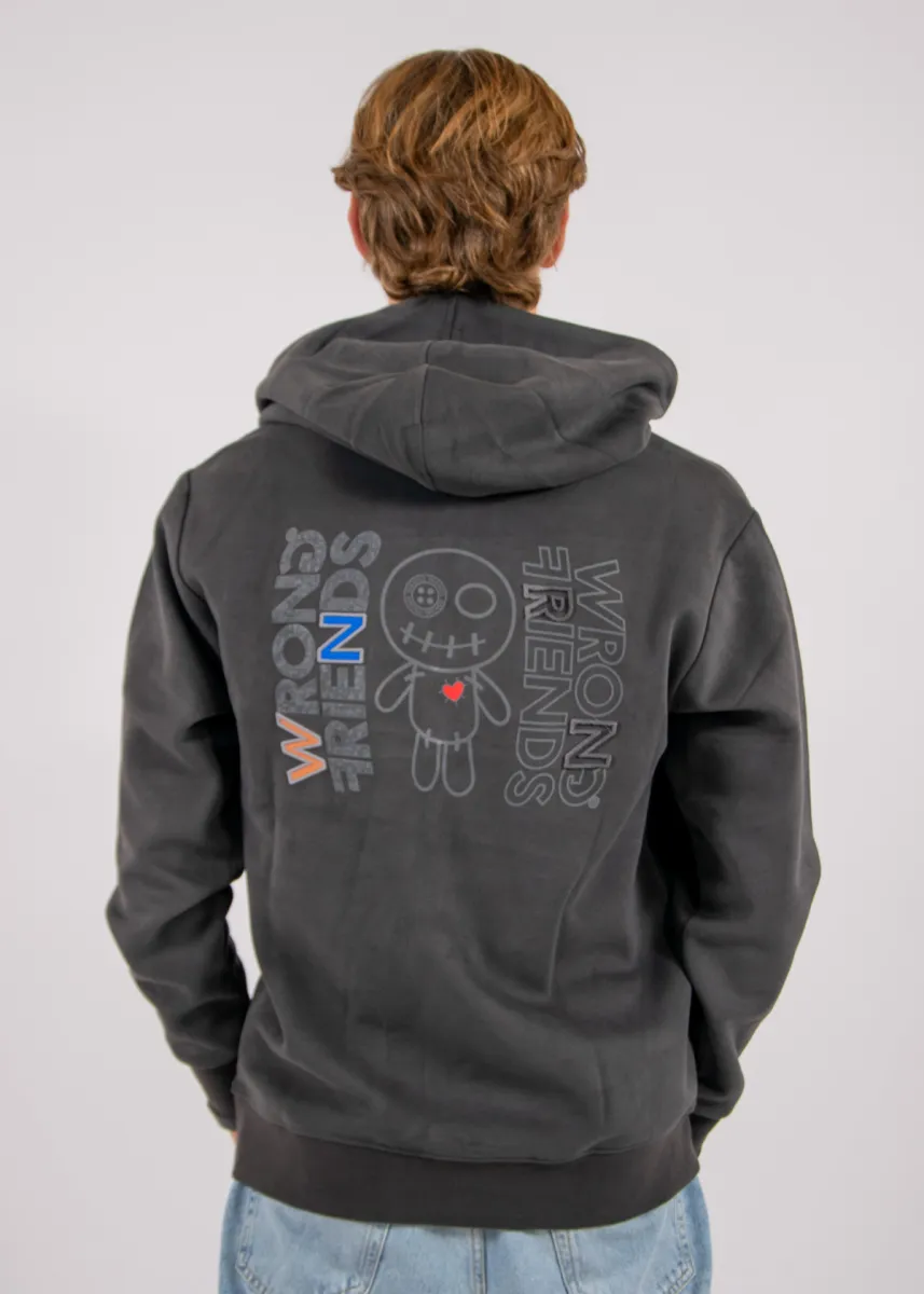 Wrong Friends Nelson Half Zip Hoodie 3 Wrong Friends nelson half zip hoodie stone grey