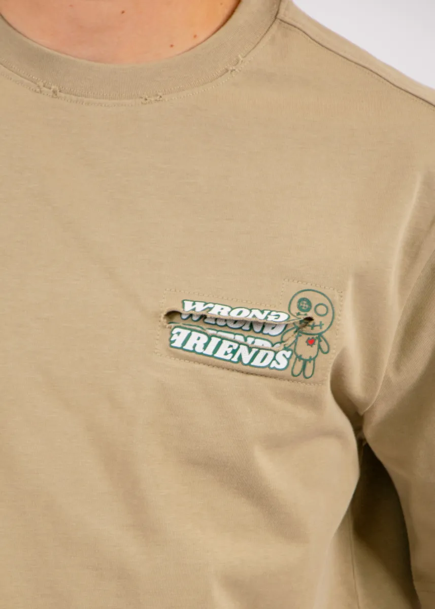 Wrong Friends Zamaya T-Shirt 4 Wrong Friends zamaya t-shirt sand