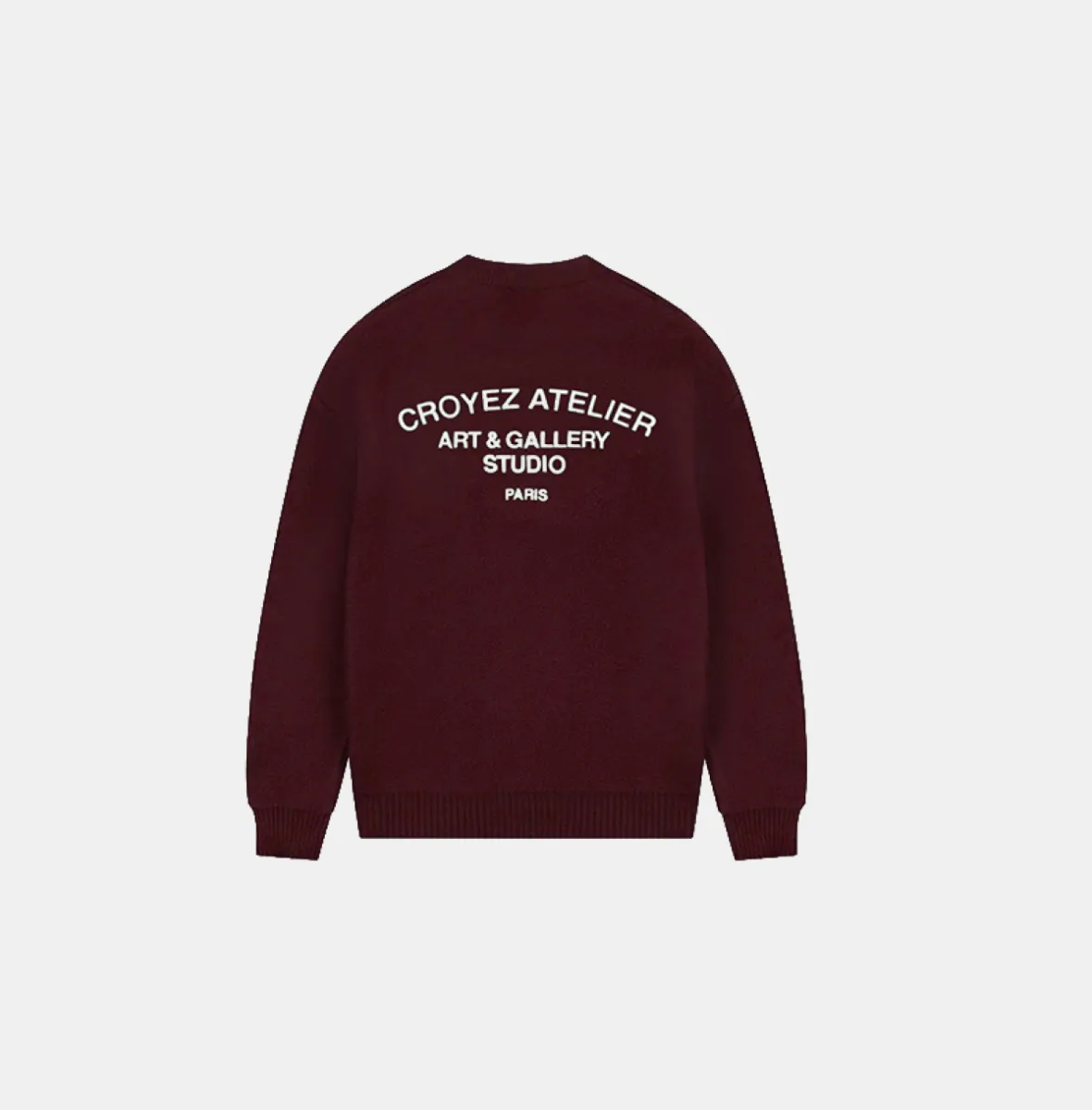 Croyez Art Studio Knit Sweater 1 Croyez art studio knit sweater raisin red