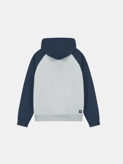 Jorcustom engineered fleece midnight blue - grey melange