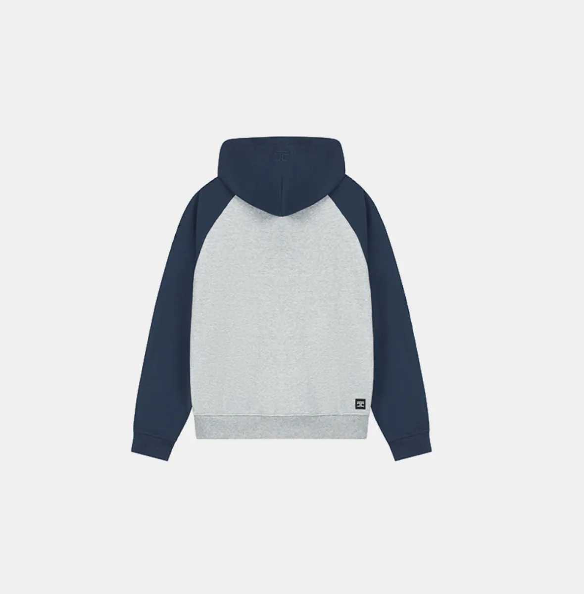 Jorcustom engineered fleece raglan zipped hoodie - midnight blue/grey melange 2 Jorcustom engineered fleece midnight blue - grey melange