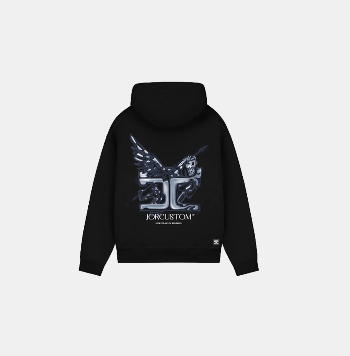 Jorcustom heritage in motion fleece zipped hoodie - black 1 Jorcustom heritage in motion fleece black