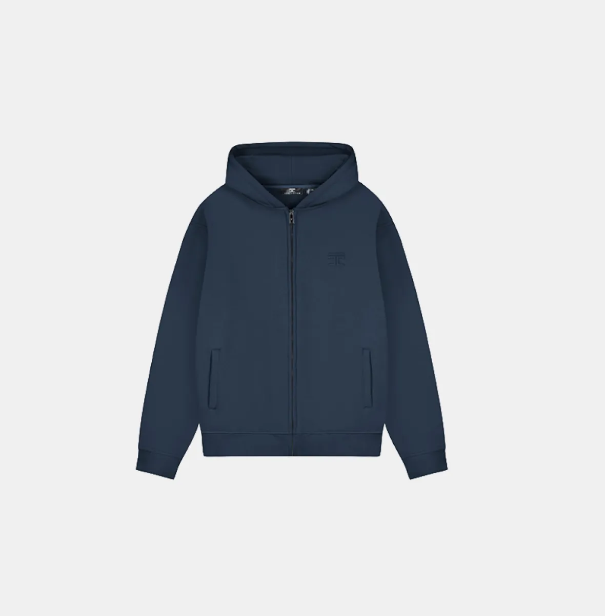 Jorcustom monogram fleece zipped hoodie - midnight blue 2 Jorcustom monogram fleece midnight blue