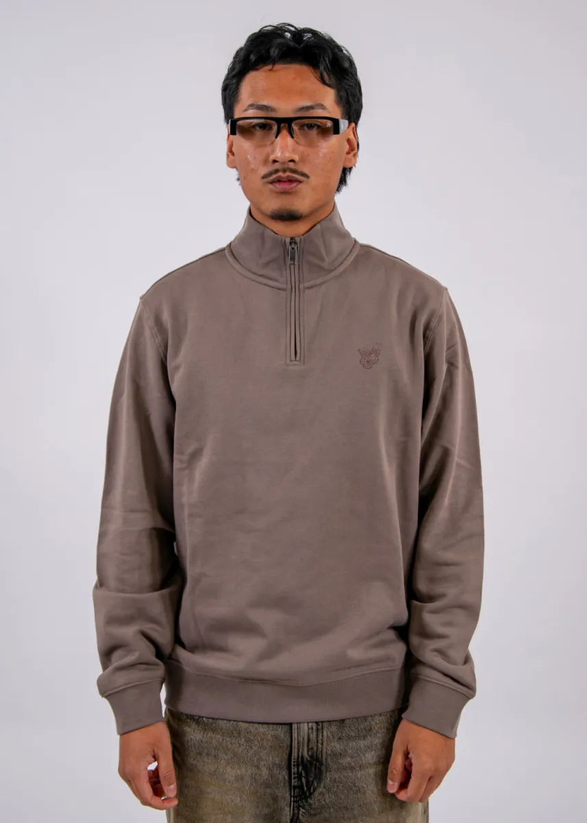 Lyle & Scott Superfine Quater Zip Sweatshirt 1 Lyle & Scott ml2258tont y268 mink taupe