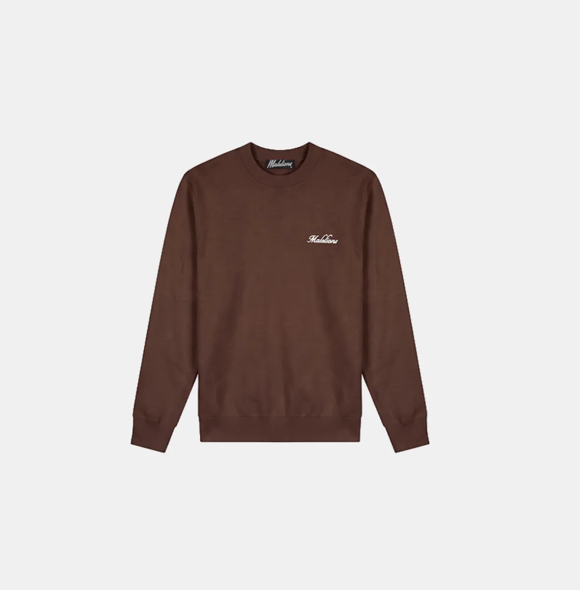 Malelions Knitted Script Sweater 1 Malelions knitted script sweater brown