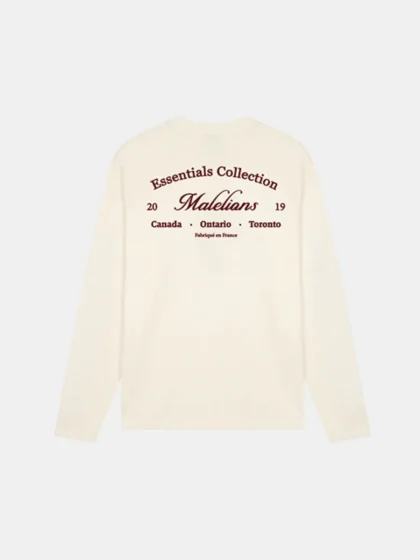 Malelions marina longsleeve t-shirt off-white