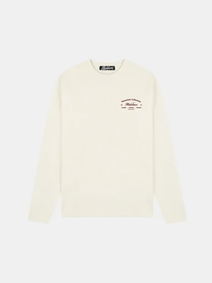 Malelions marina longsleeve t-shirt off-white