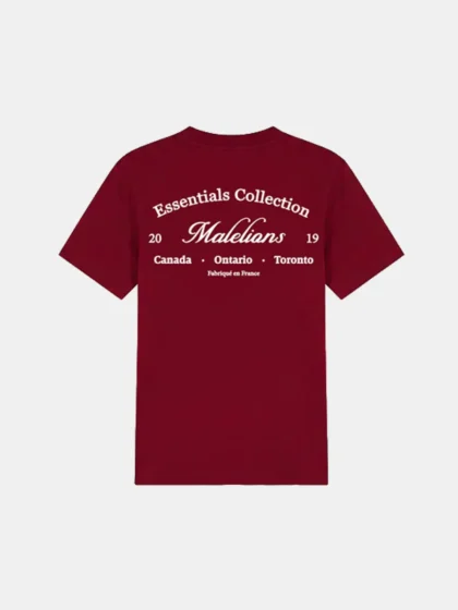 Malelions marina t-shirt burgundy