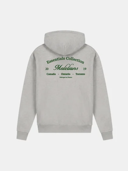 Malelions marina zip hoodie grey melange
