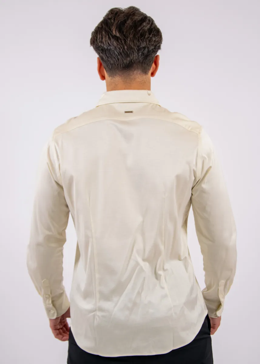 Malelions Premium Mercerized Cotton Classic Shirt 3 Malelions mercerized classic shirt ivory