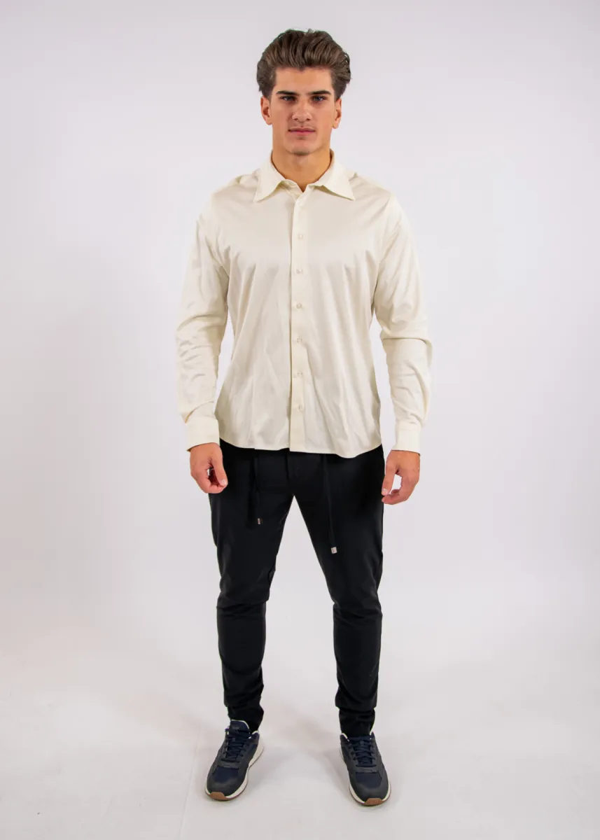 Malelions Premium Mercerized Cotton Classic Shirt 4 Malelions mercerized classic shirt ivory