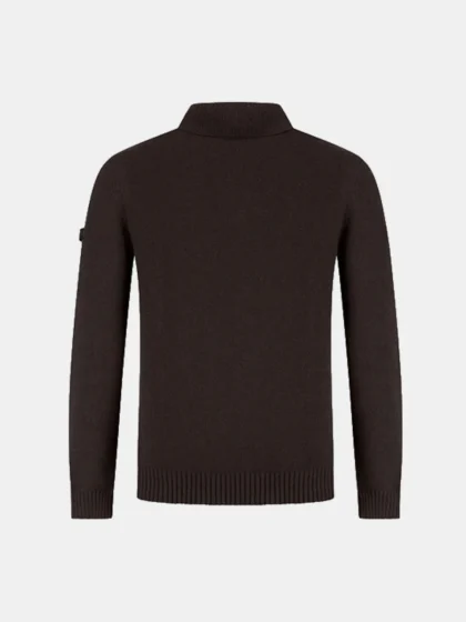 Malelions premium knitted boucle long brown