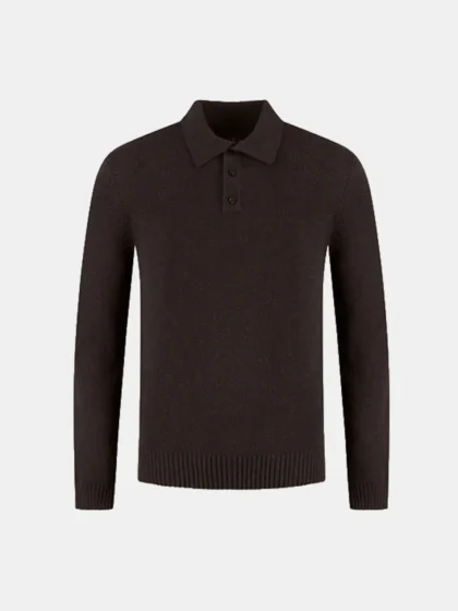 Malelions premium knitted boucle long brown
