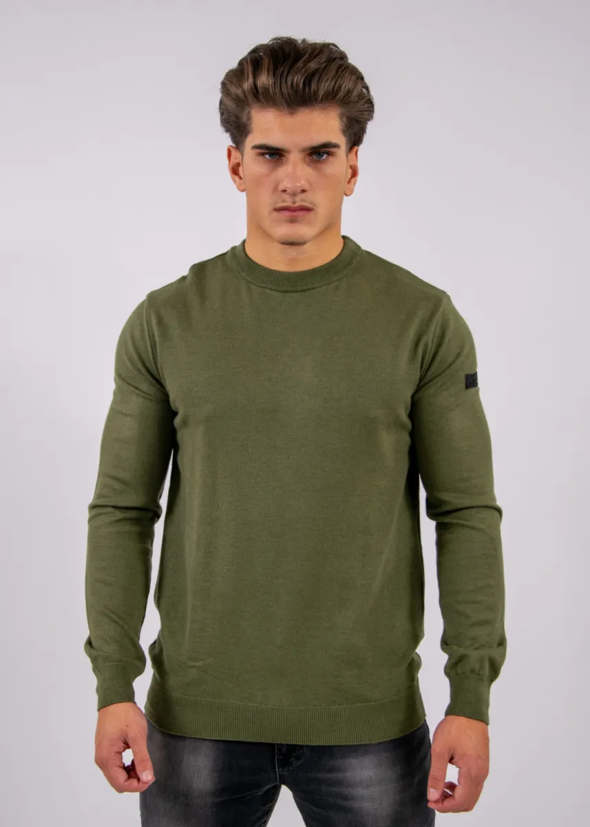 Malelions Premium Knitted Crewneck 2 Malelions premium knitted crewneck dark olive