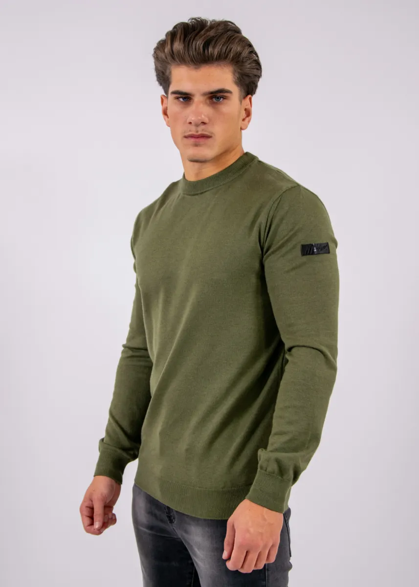 Malelions Premium Knitted Crewneck 3 Malelions premium knitted crewneck dark olive