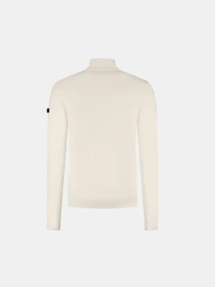 Malelions premium knitted quarter zip off-white