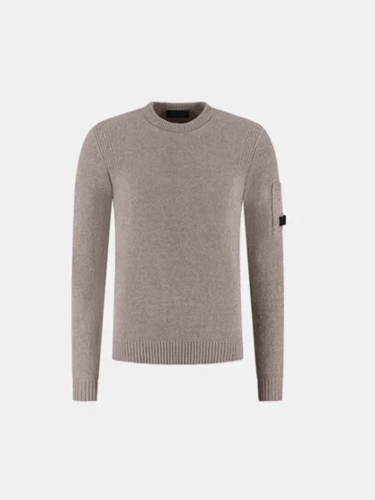 Malelions premium soft knitted pocket sw ash grey