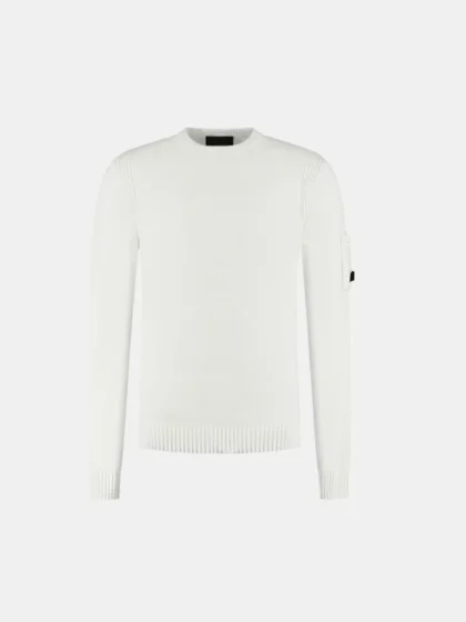 Malelions premium soft knitted pocket sw off-white