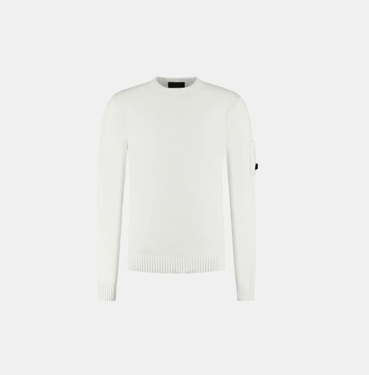 Malelions Premium Soft Knitted Pocket Sweater 1 Malelions premium soft knitted pocket sw off-white