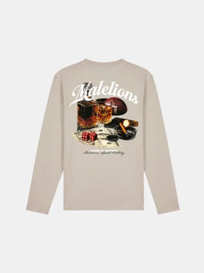 Malelions sport betting longsleeve almond