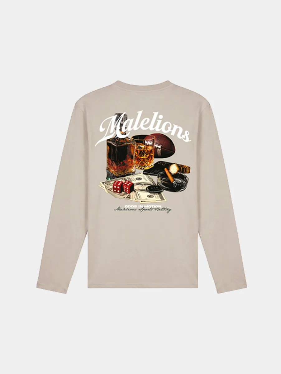 Malelions Sport Betting Longsleeve T-Shirt 2 Malelions sport betting longsleeve almond