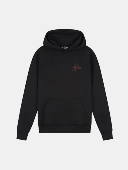 Malelions striped signature hoodie black