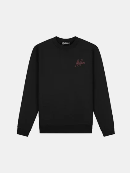 Malelions striped signature sweater black