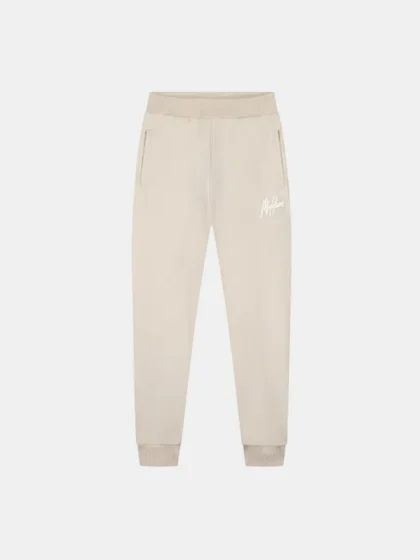 Malelions striped signature sweatpants almond