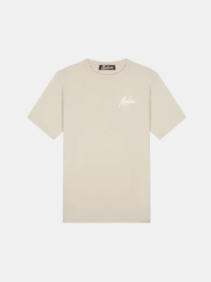 Malelions striped signature t-shirt almond