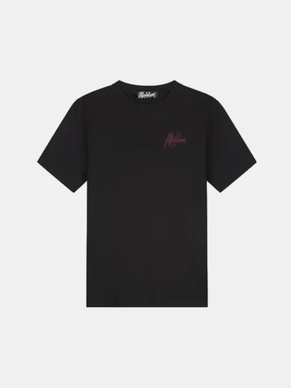 Malelions striped signature t-shirt black