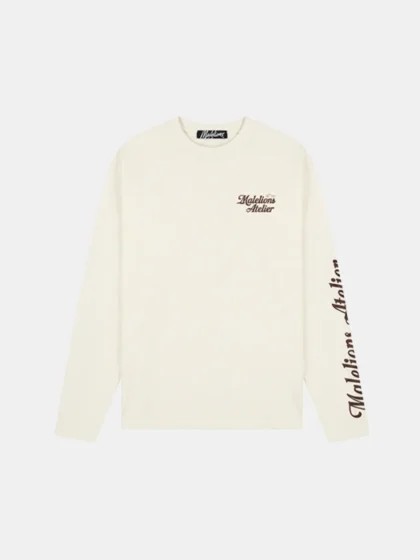 Malelions university longsleeve t-shirt off-white