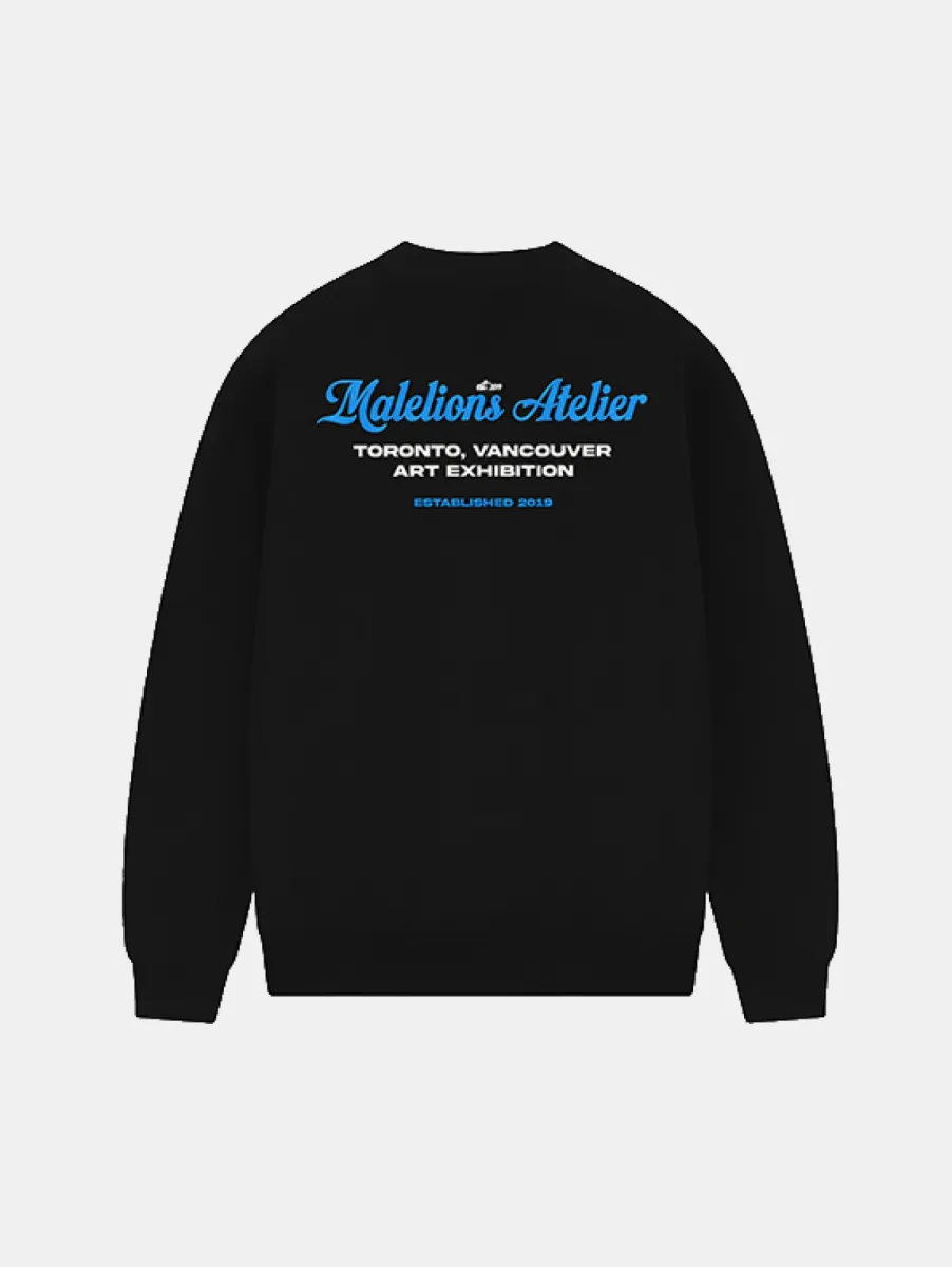 Malelions University Sweater 2 Malelions university sweater black