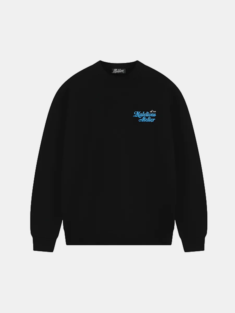 Malelions University Sweater 1 Malelions university sweater black