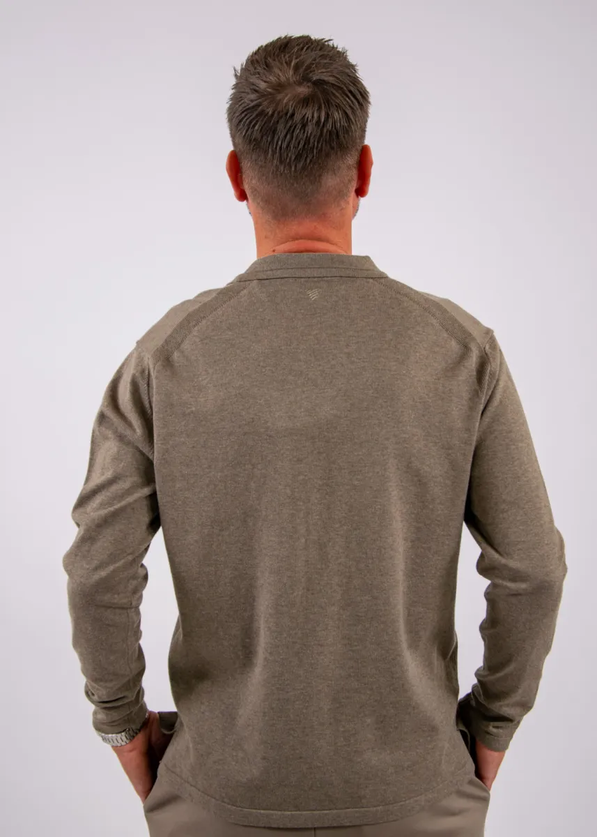 Pure Path Light Weight Knit Polo 5 Pure Path 26030801 75 taupe melange