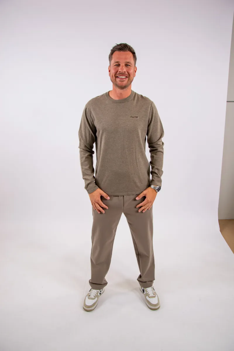 Pure Path Light Weight Knit Sweater 6 Pure Path 26030802 75 taupe melange