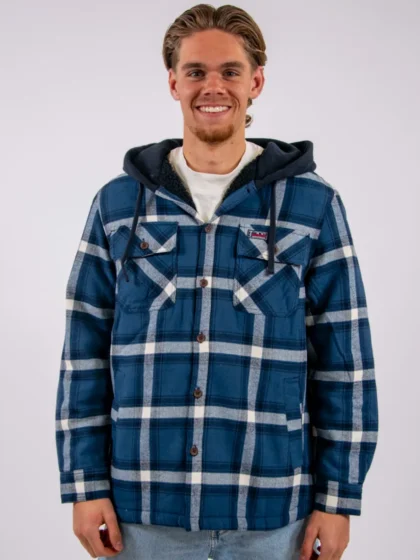 Superdry m4011193a l7y worker check ink blu