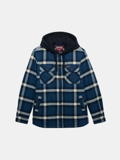 Superdry m4011193a l7y worker check ink blu