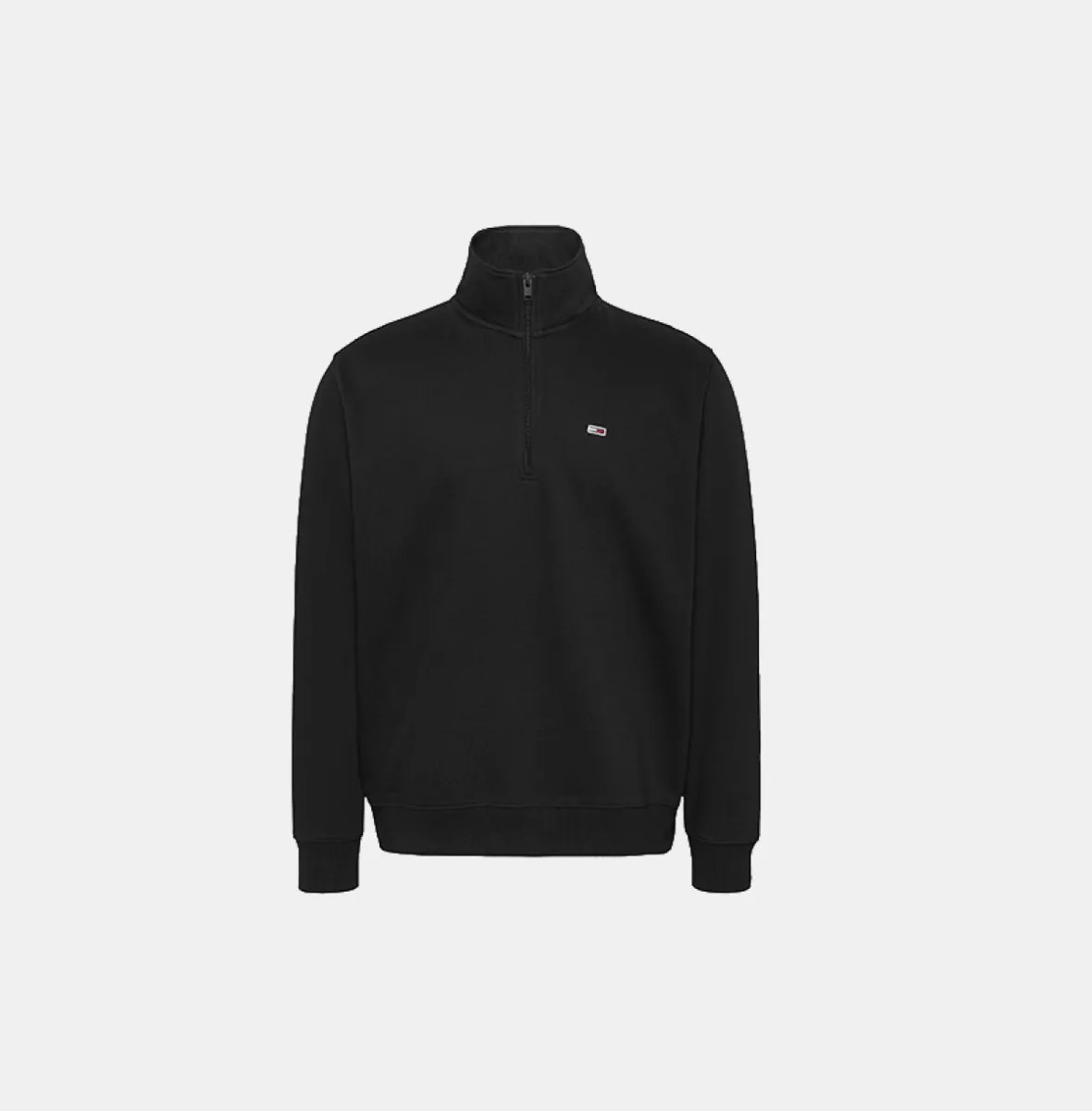 Tommy Jeans Reg Fleece QZ Mock Nck Ext 2 Tommy Jeans dm0dm20339 bds black