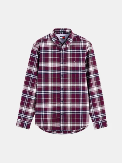 Tommy Jeans dm0dm23528 0qk calypso berry check